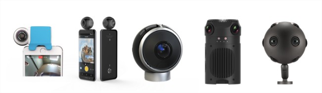 Opções de câmera 360 para lives no Facebook.