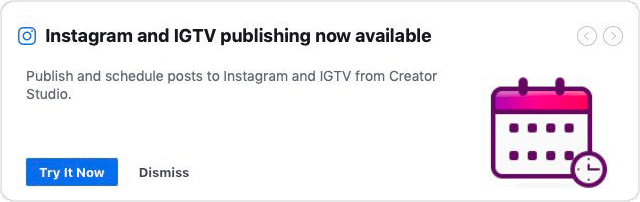 Anúncio de disponibilidade de agendamento de posts no IGTV.
