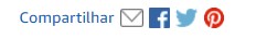 Botões de compartilhamento nas maiores redes sociais.