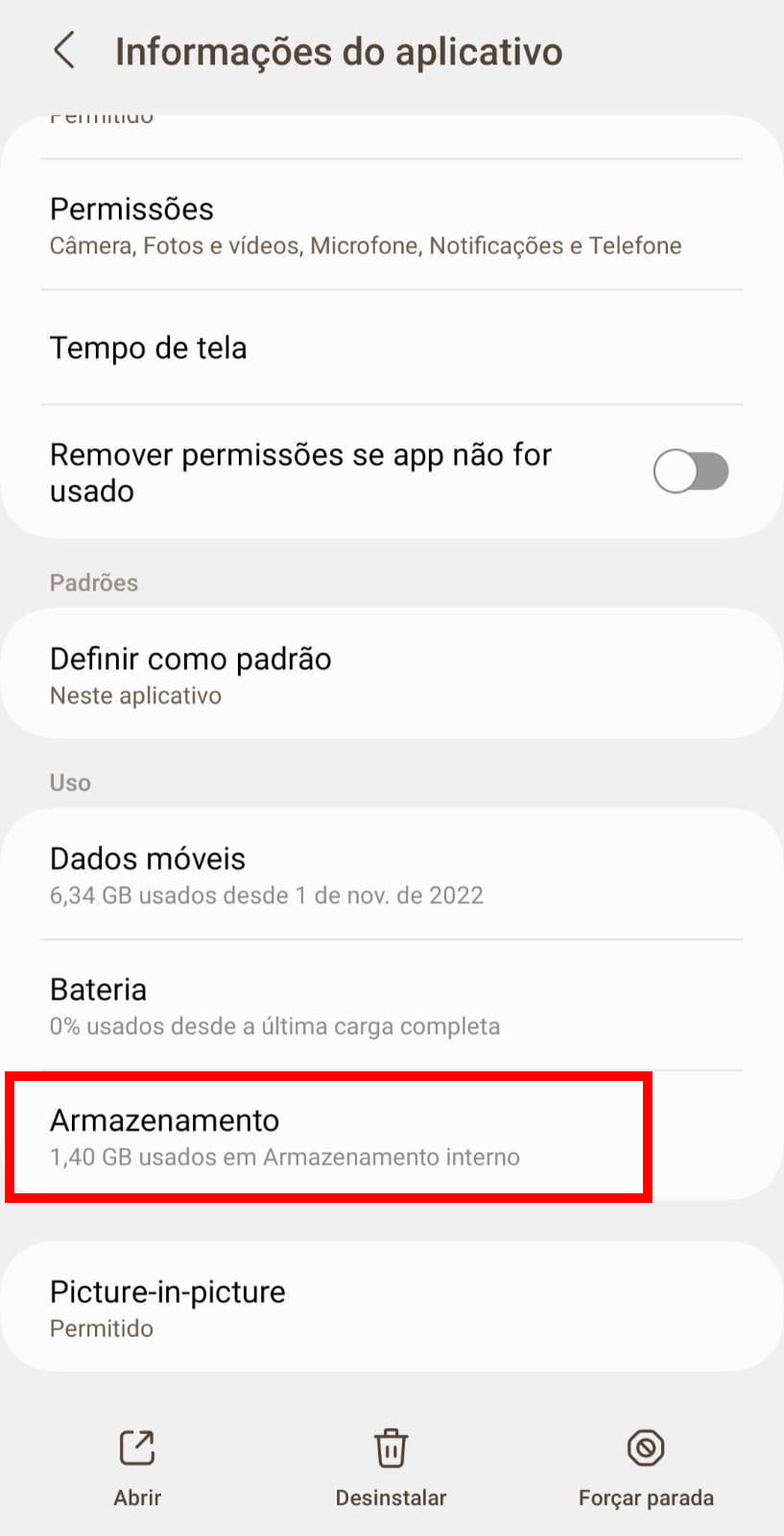 Como limpar o cache do celular passo 4